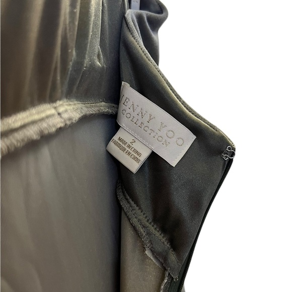 Jenny Yoo Saba Velvet Cowl Neck Slip Gown. Sage Green. Maxi Length. Size 2 - Picture 8 of 16